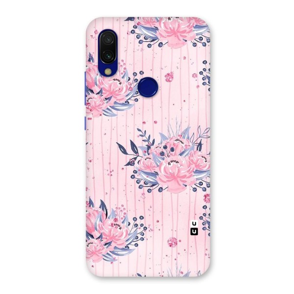Pink Floral and Stripes Back Case for Redmi Y3