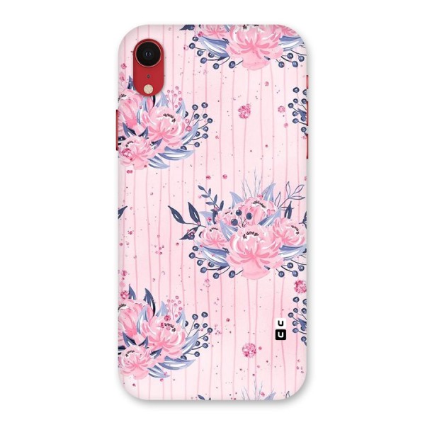 Pink Floral and Stripes Back Case for iPhone XR
