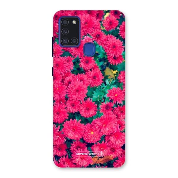 Pink Flowers Back Case for Galaxy A21s