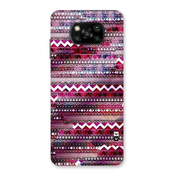 Pink Indie Pattern Back Case for Poco X3