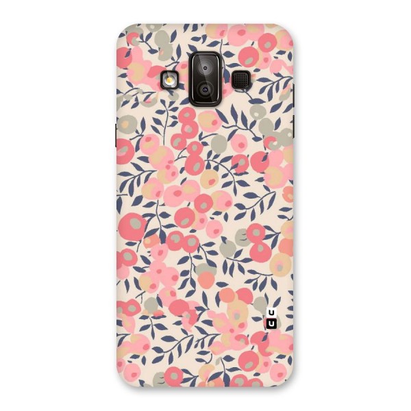 Pink Leaf Pattern Back Case for Galaxy J7 Duo