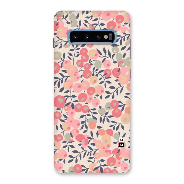 Pink Leaf Pattern Back Case for Galaxy S10 Plus