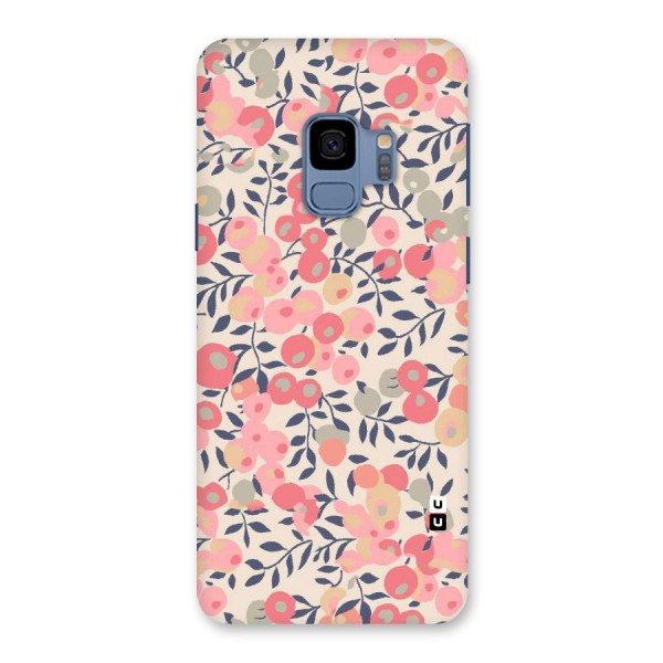 Pink Leaf Pattern Back Case for Galaxy S9