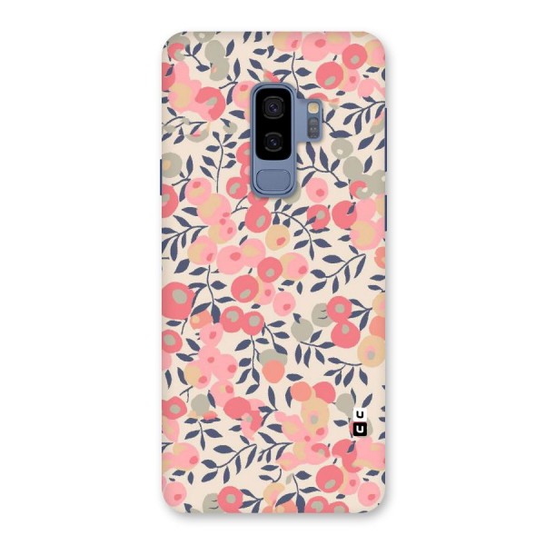 Pink Leaf Pattern Back Case for Galaxy S9 Plus
