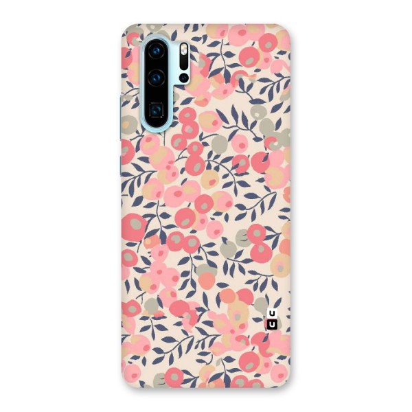 Pink Leaf Pattern Back Case for Huawei P30 Pro