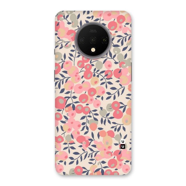 Pink Leaf Pattern Back Case for OnePlus 7T