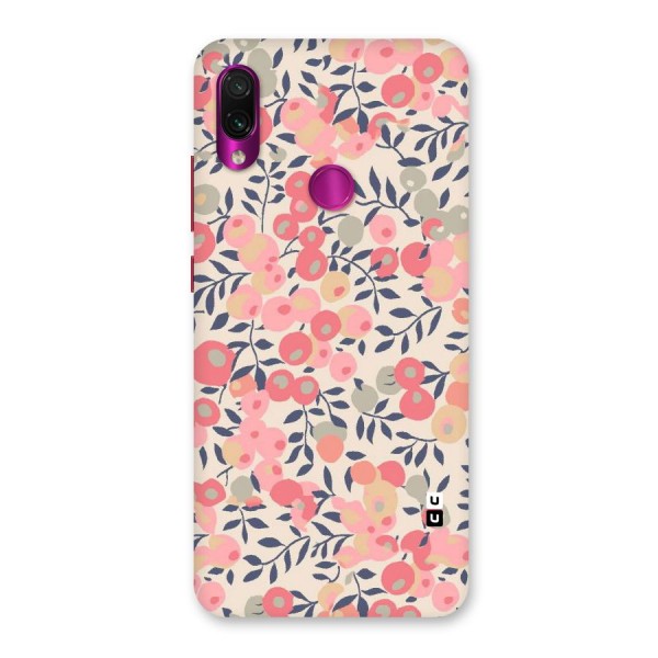 Pink Leaf Pattern Back Case for Redmi Note 7 Pro