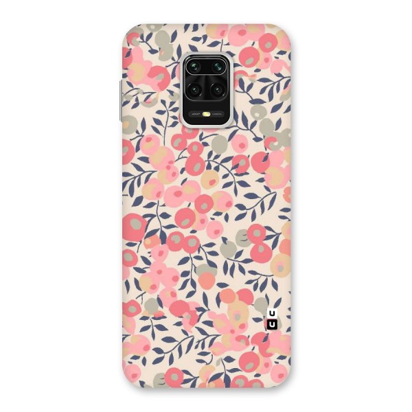 Pink Leaf Pattern Back Case for Redmi Note 9 Pro