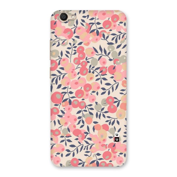 Pink Leaf Pattern Back Case for Vivo V5s