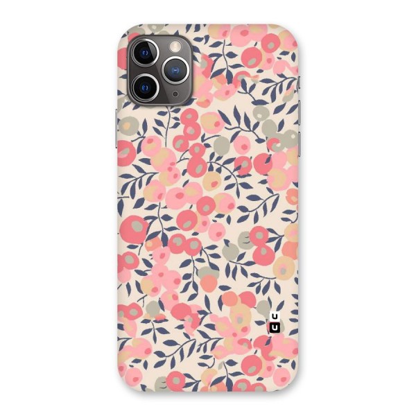 Pink Leaf Pattern Back Case for iPhone 11 Pro Max