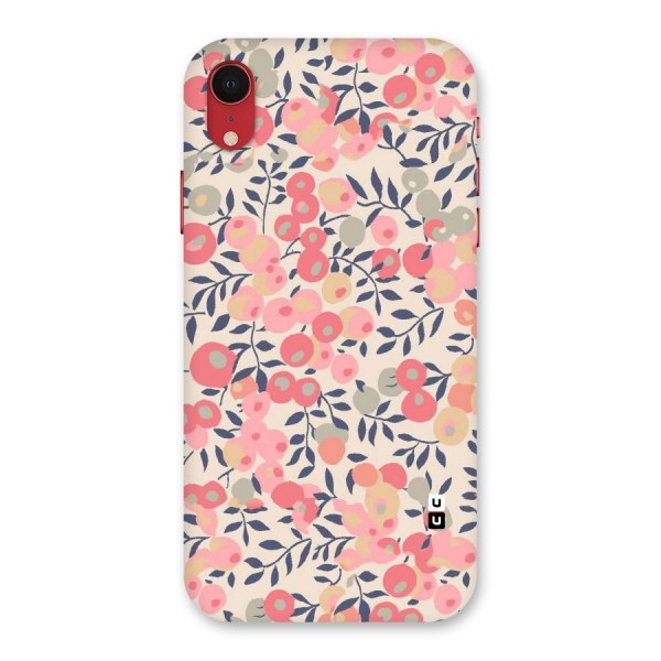 Pink Leaf Pattern Back Case for iPhone XR