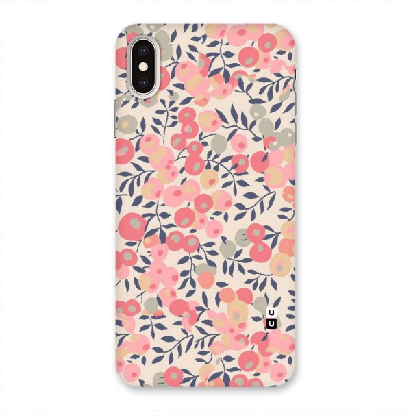 Pink Leaf Pattern Back Case for iPhone XS Max