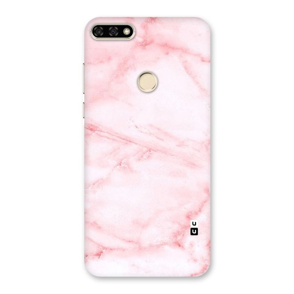 Pink Marble Print Back Case for Honor 7A