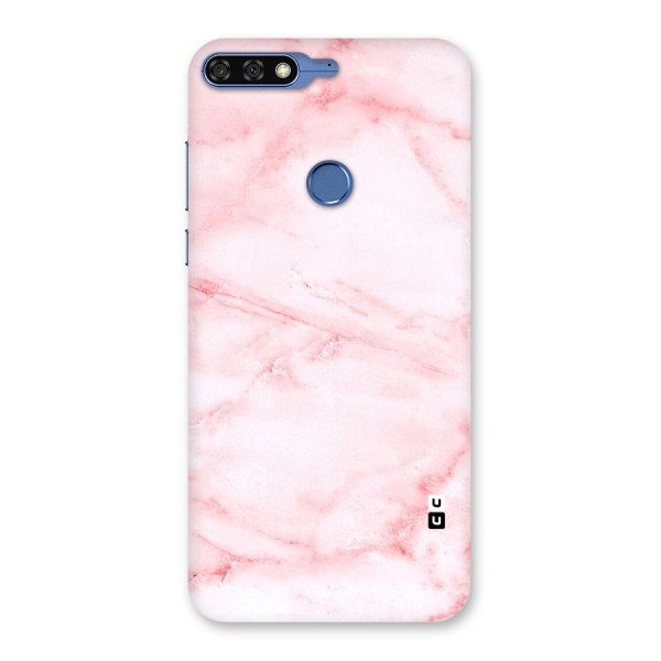 Pink Marble Print Back Case for Honor 7C
