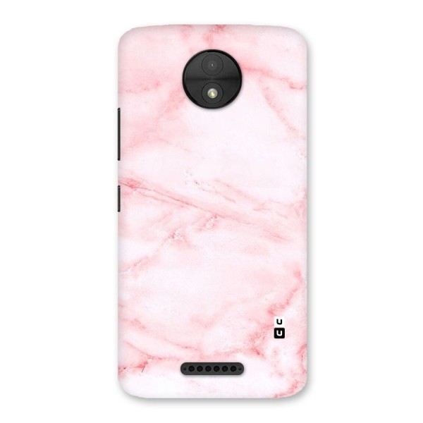 Pink Marble Print Back Case for Moto C
