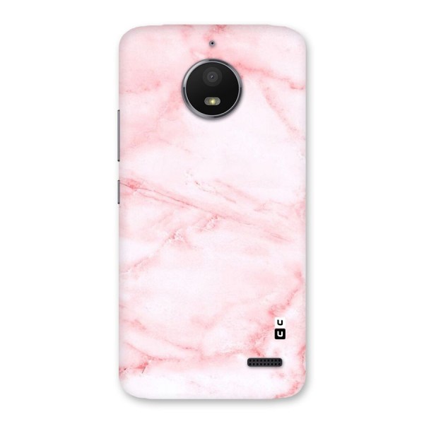 Pink Marble Print Back Case for Moto E4