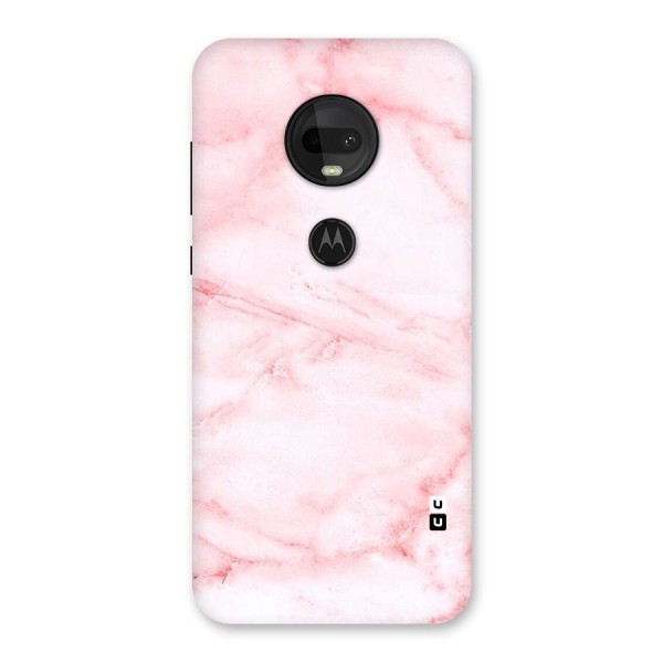 Pink Marble Print Back Case for Moto G7