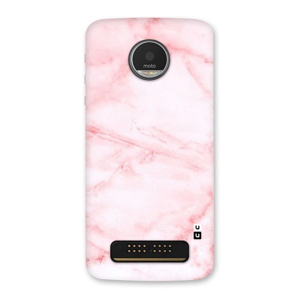 Pink Marble Print Back Case for Moto Z Play