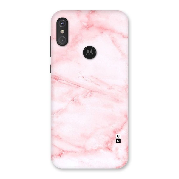 Pink Marble Print Back Case for Motorola One Power