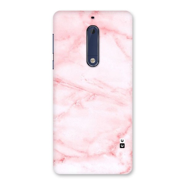 Pink Marble Print Back Case for Nokia 5