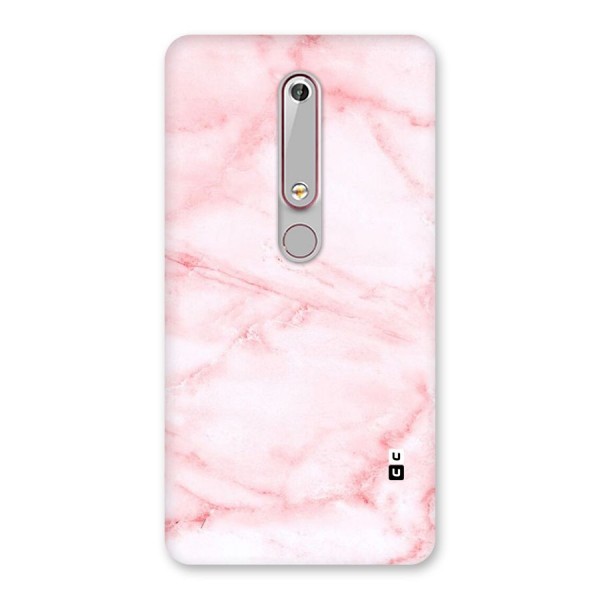 Pink Marble Print Back Case for Nokia 6.1