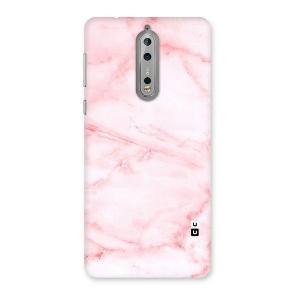 Pink Marble Print Back Case for Nokia 8