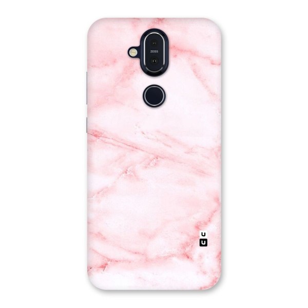 Pink Marble Print Back Case for Nokia 8.1
