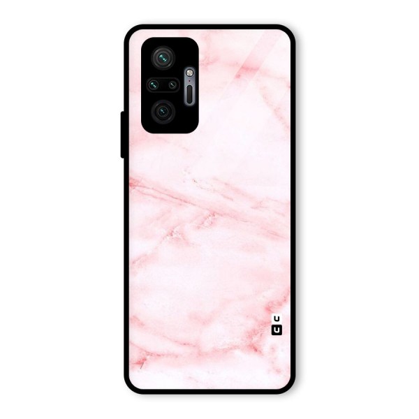 Pink Marble Print Glass Back Case for Redmi Note 10 Pro