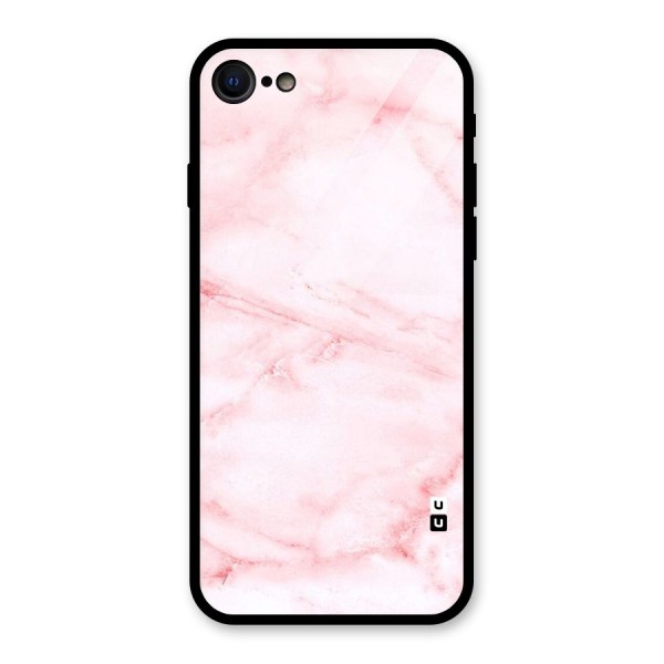 Pink Marble Print Glass Back Case for iPhone SE 2022