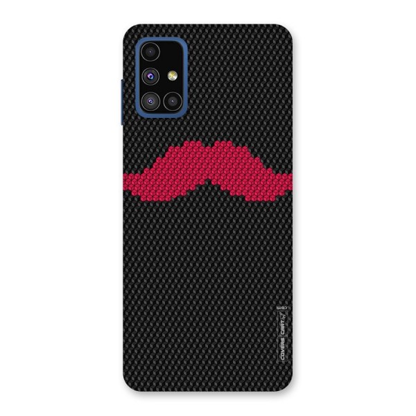 Pink Moustache Back Case for Galaxy M51