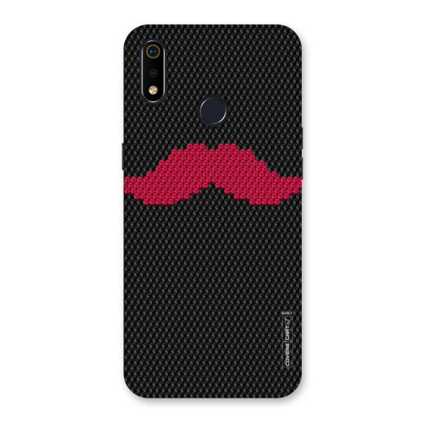 Pink Moustache Back Case for Realme 3i