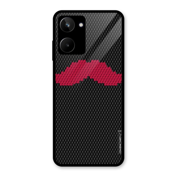 Pink Moustache Glass Back Case for Realme 10