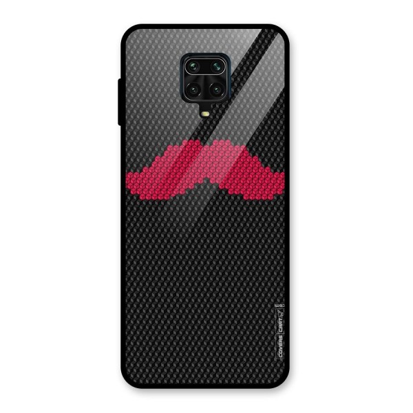 Pink Moustache Glass Back Case for Redmi Note 9 Pro Max