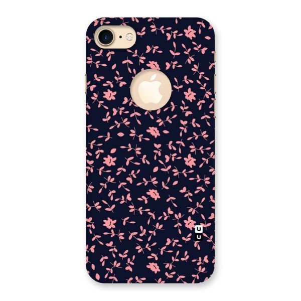 Pink Plant Design Back Case for iPhone 7 Logo Cut