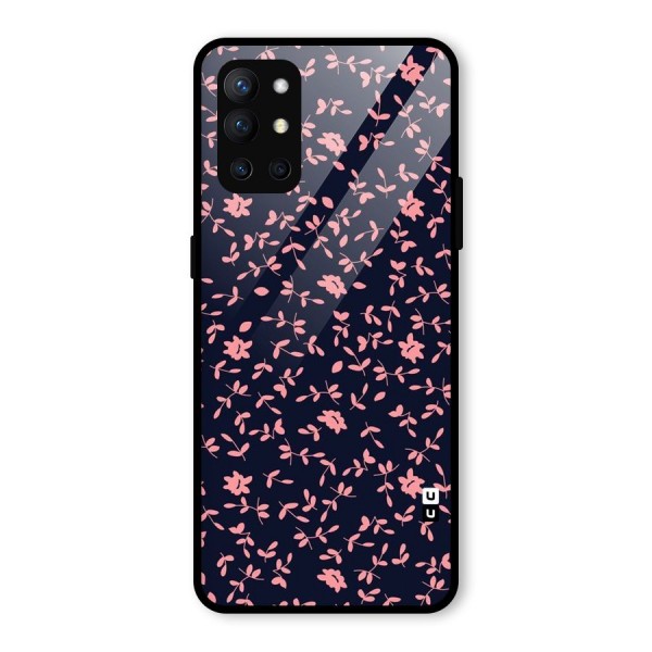 Pink Plant Design Glass Back Case for OnePlus 9R