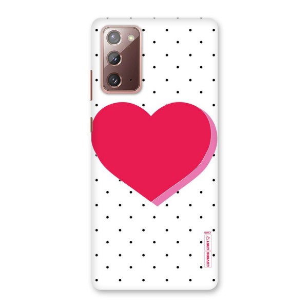 Pink Polka Heart Back Case for Galaxy Note 20
