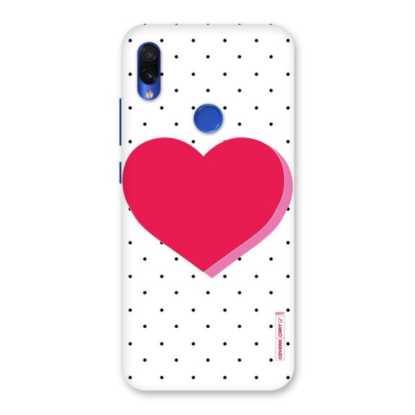 Pink Polka Heart Back Case for Redmi Note 7S