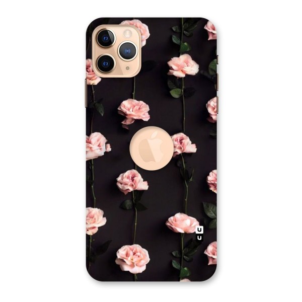 Pink Roses Back Case for iPhone 11 Pro Max Logo Cut