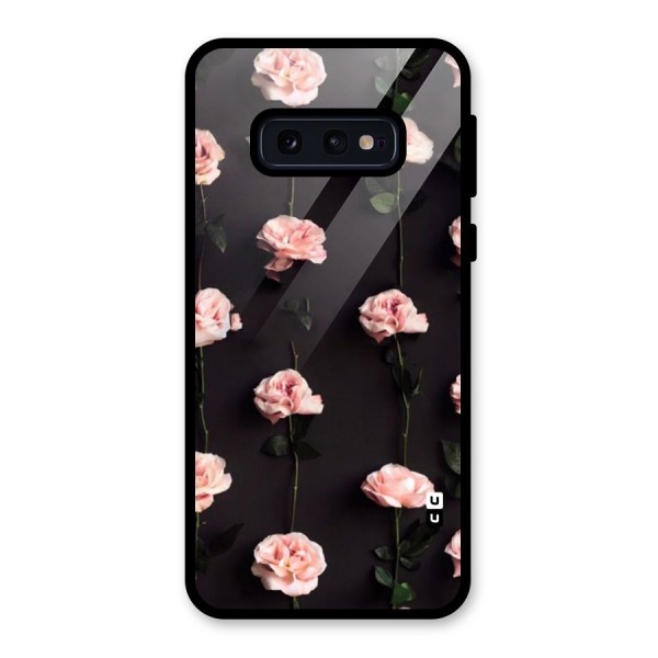 Pink Roses Glass Back Case for Galaxy S10e