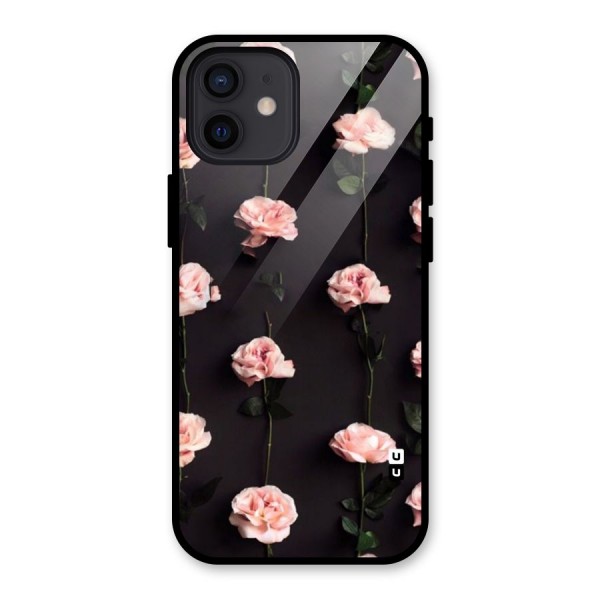 Pink Roses Glass Back Case for iPhone 12