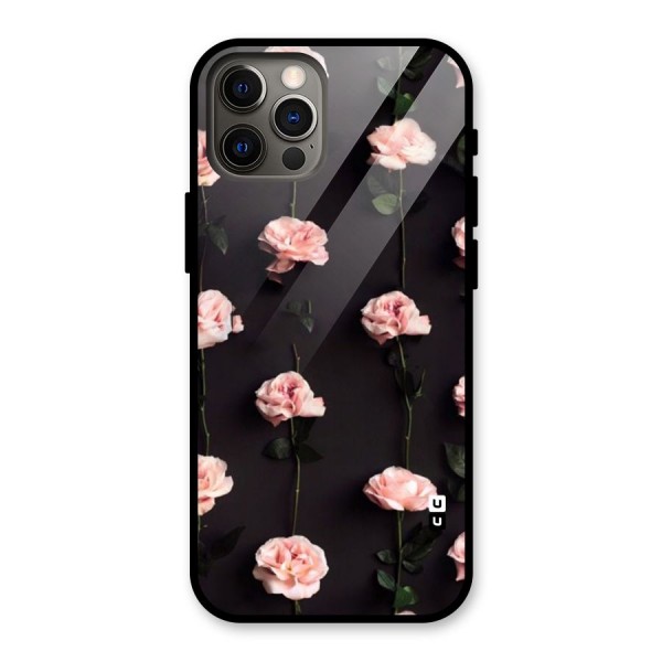 Pink Roses Glass Back Case for iPhone 12 Pro