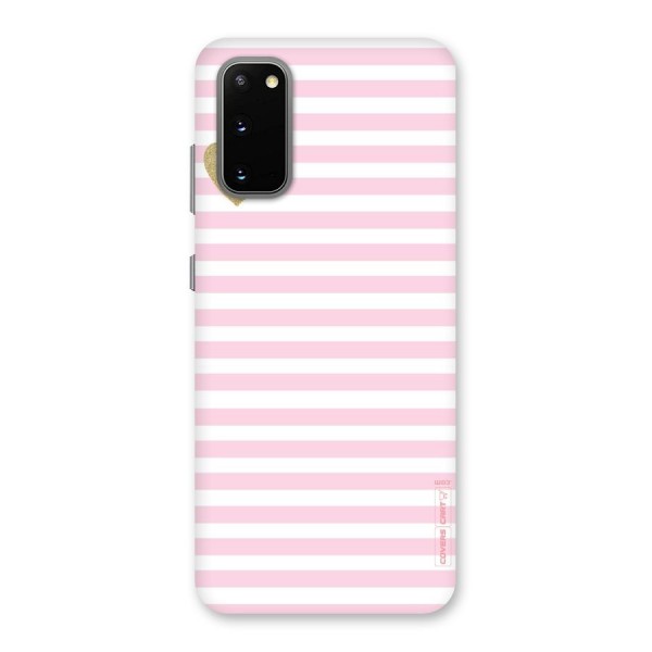 Pink Stripes Back Case for Galaxy S20