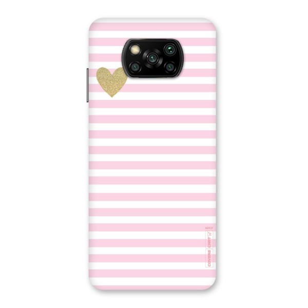 Pink Stripes Back Case for Poco X3