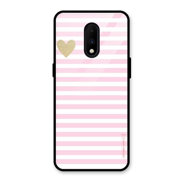Pink Stripes Glass Back Case for OnePlus 7