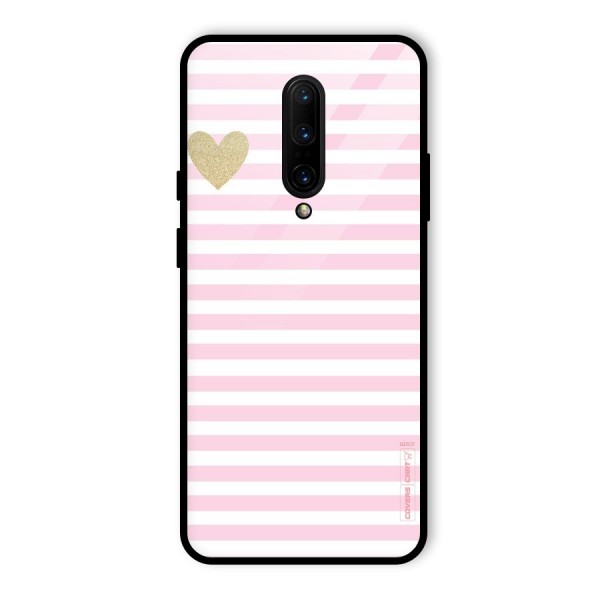 Pink Stripes Glass Back Case for OnePlus 7 Pro