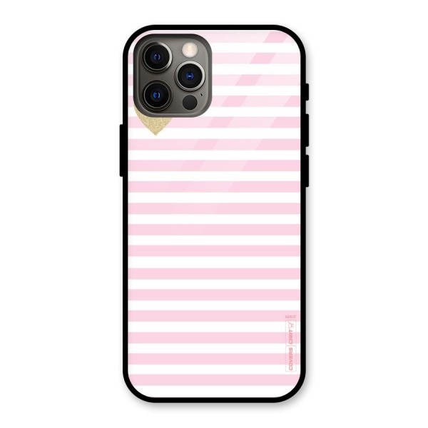 Pink Stripes Glass Back Case for iPhone 12 Pro