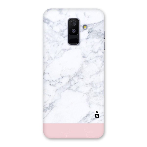 Pink White Merge Marble Back Case for Galaxy A6 Plus