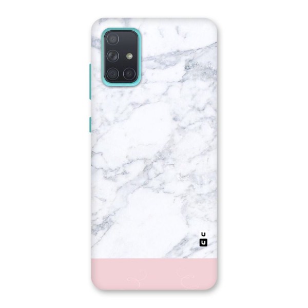 Pink White Merge Marble Back Case for Galaxy A71