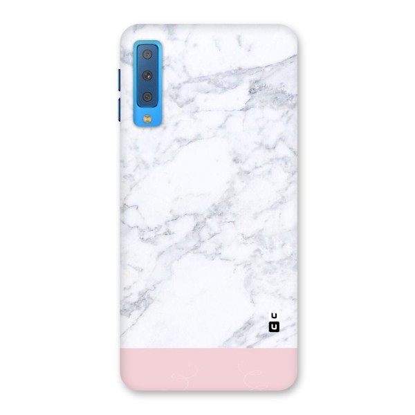 Pink White Merge Marble Back Case for Galaxy A7 (2018)