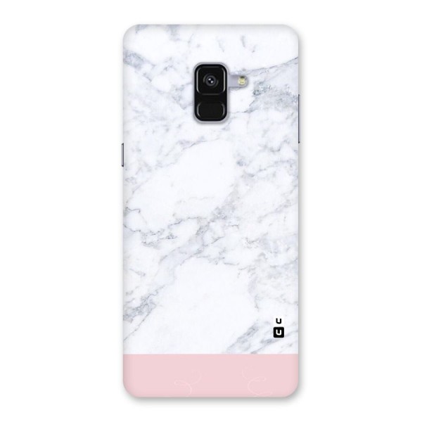 Pink White Merge Marble Back Case for Galaxy A8 Plus